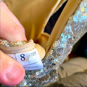 Gold sequin bridesmaids dress